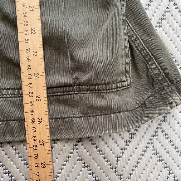 Madewell Womens Military Cargo Utility Button Up Belted Jacket M Green Classic - Picture 10 of 10